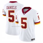 Camiseta NFL Limited Washington Commanders Jayden Daniels Vapor F.U.S.E. Cosido Blanco